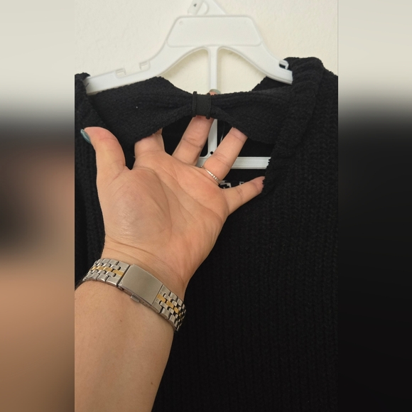 btween Black Knit Top with Houndstooth Bottom - Picture 5 of 7